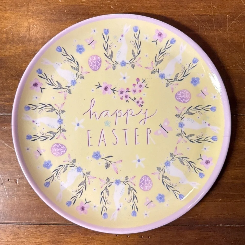 Happy Easter Round Platter Plate